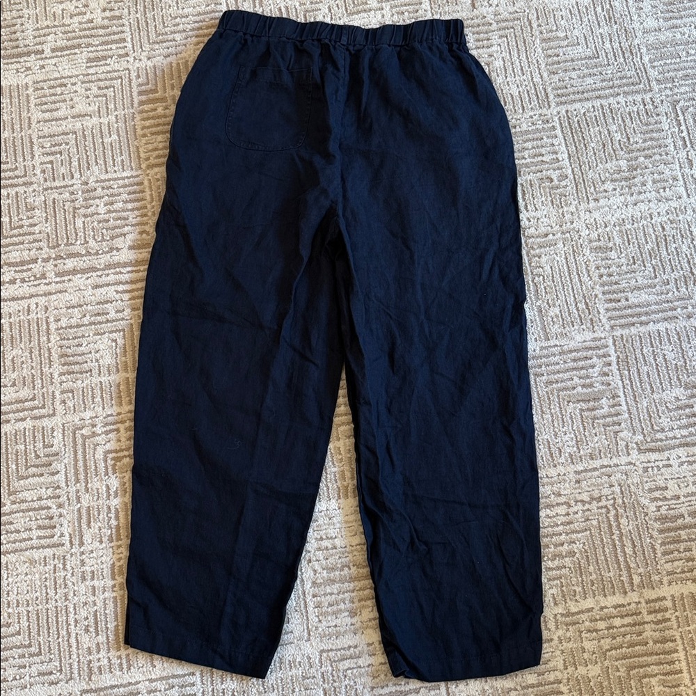 Quince 100% European Linen Pants Deep Navy Blue - Picture 5 of 12